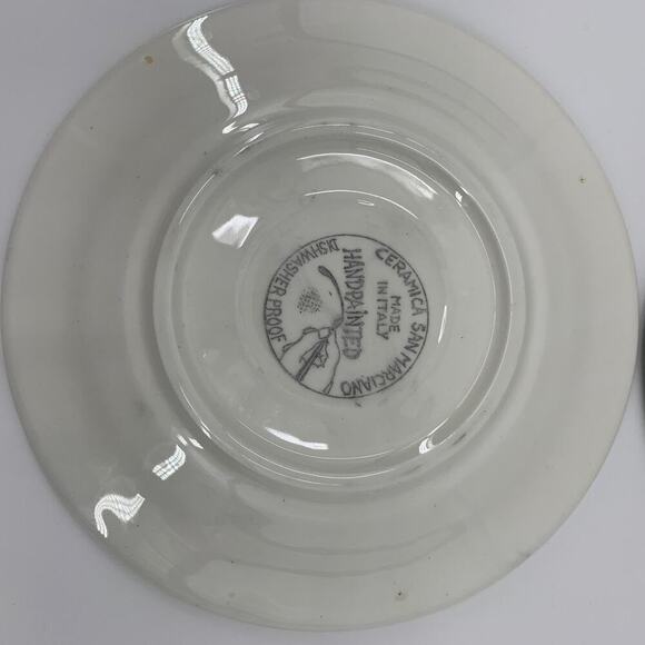Vintage Ceramica San Marciano Hand Painted Italy Side Plates Four (4) - Picture 8 of 16